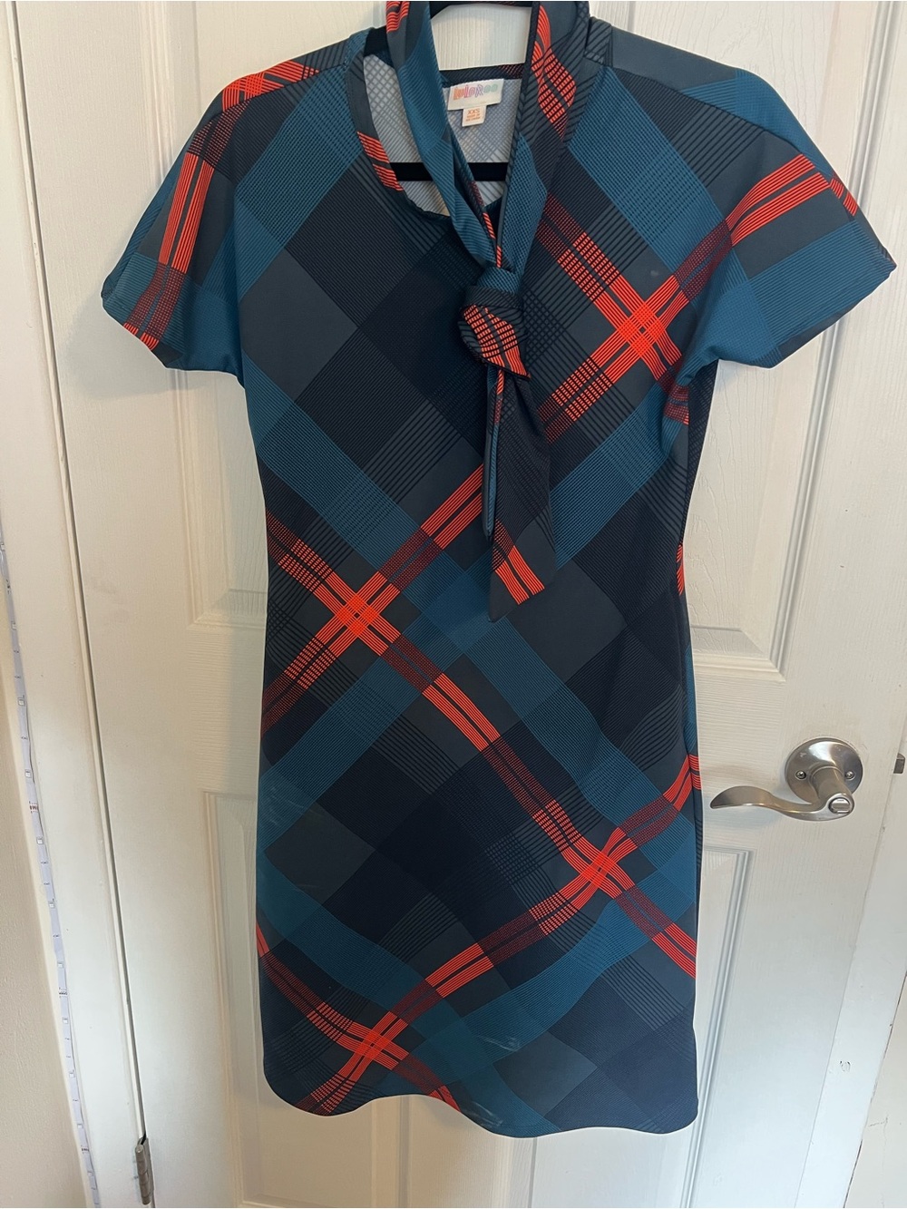 Plaid LLR Marley Dress in Teal & Red